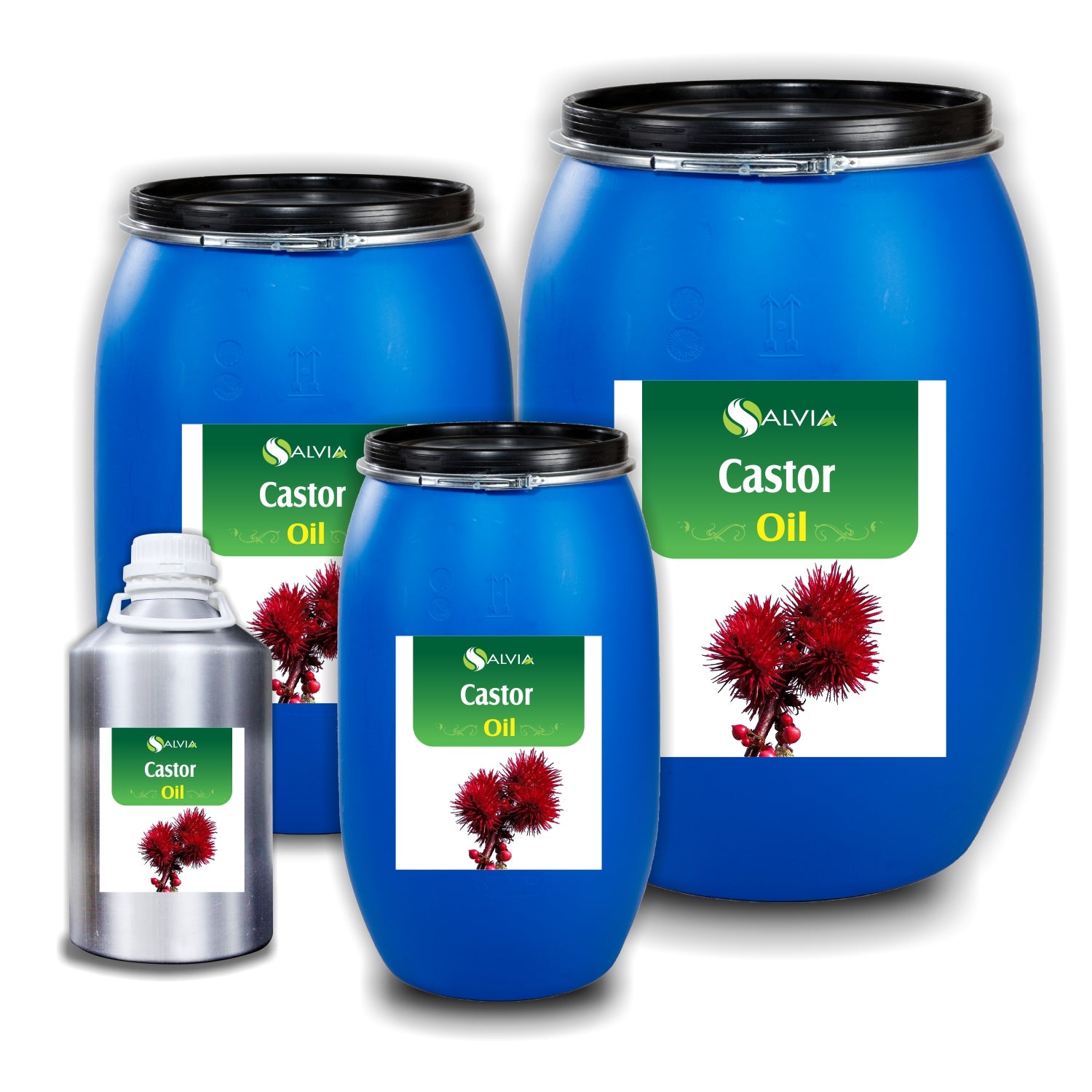 Salvia Natural Carrier Oils,Dry Skin,Moisturizing Oil 5000ml Castor Oil (Ricinus communis) 100% Natural Carrier Oil